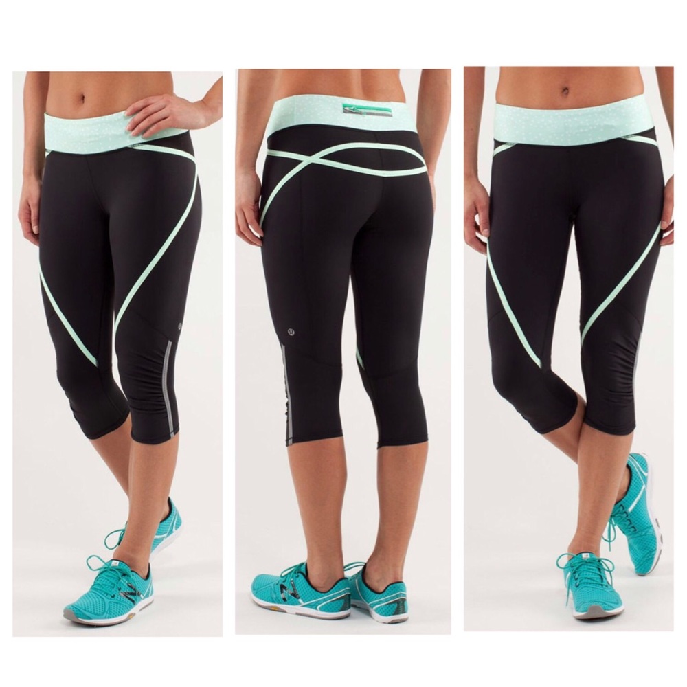 Rare Lululemon Run Pace Cropped Leggings Size 6